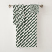 Elegant geometrisch all-over patroon bad handdoek (Insitu)