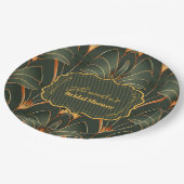 Elegant geometrisch Art Deco Vrijgezellenfeest Papieren Bordje (Gekanteld)