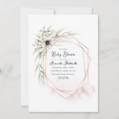 Elegant geometrisch Baby shower Kaart (Voorkant)