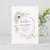 Elegant geometrisch Baby shower Kaart (Staand voorkant)