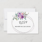 Elegant Geometrisch Bloemen Song Aanvraag RSVP (Voorkant)