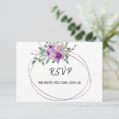 Elegant Geometrisch Bloemen Song Aanvraag RSVP (Staand voorkant)