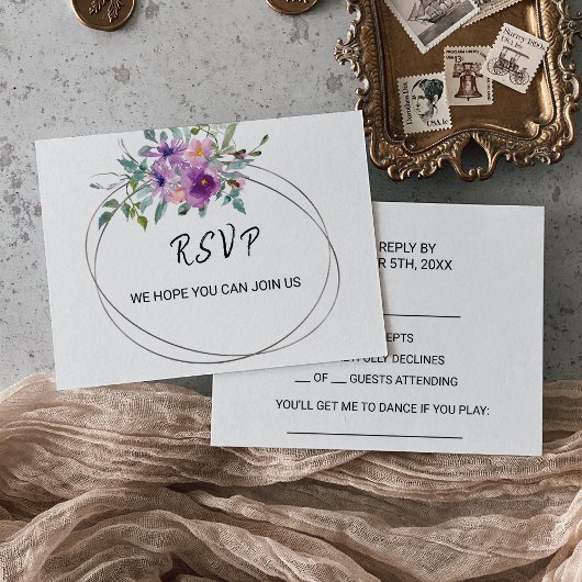 Elegant Geometrisch Bloemen Song Aanvraag RSVP