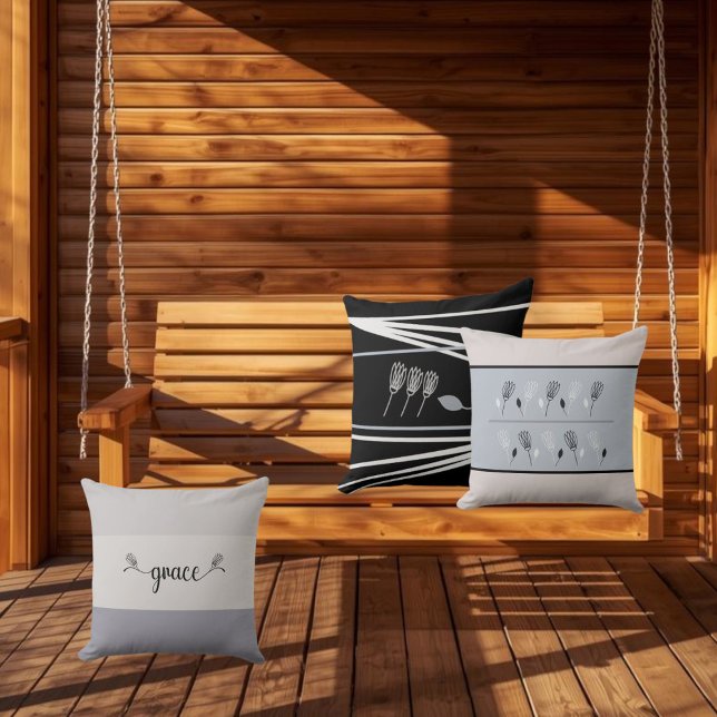 Elegant geometrisch bloemenpatroon Sierkussen (Creator heeft geüpload)