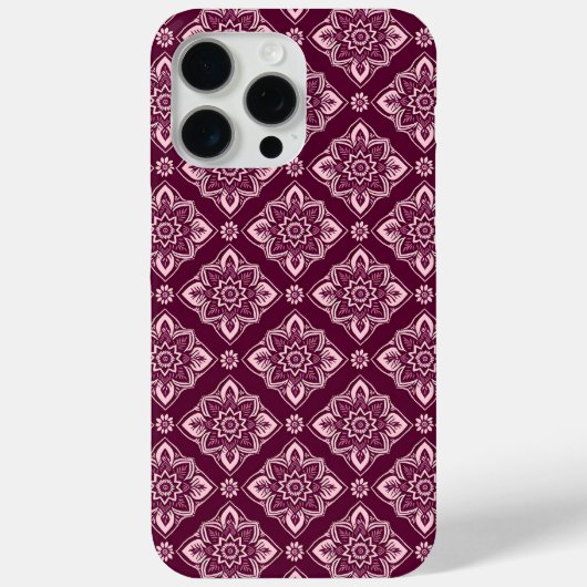 Elegant  geometrisch bloemmotief Case-Mate iPhone case (Achterkant)