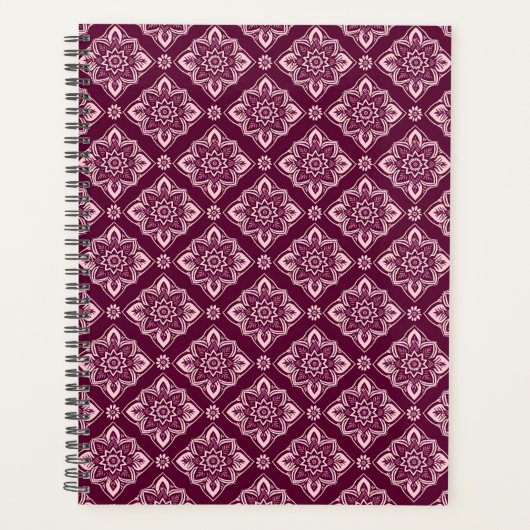 Elegant  geometrisch bloemmotief planner (Voorkant)