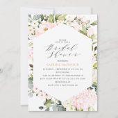 Elegant geometrisch blozen bloemenVrijgezellenfees Kaart (Voorkant)