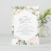 Elegant geometrisch blozen bloemenVrijgezellenfees Kaart (Staand voorkant)