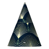 Elegant geometrisch: Blue Art Deco. Feesthoedjes (Links)