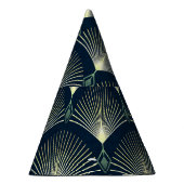 Elegant geometrisch: Blue Art Deco. Feesthoedjes (Rechts)