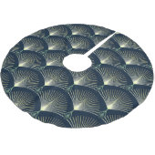 Elegant geometrisch: Blue Art Deco. Kerstboom Rok (Gekanteld)