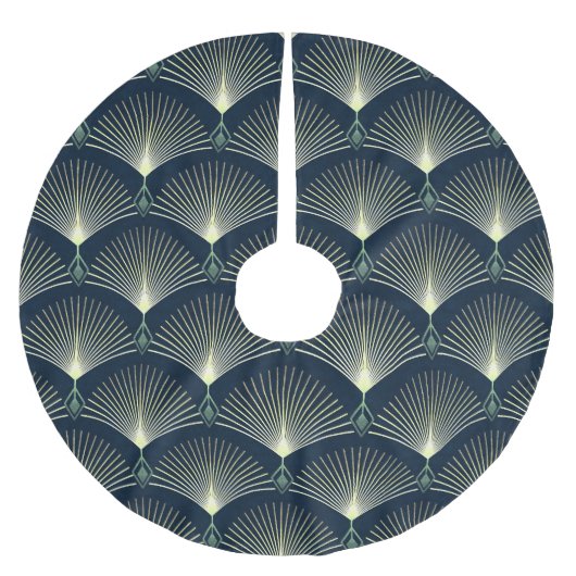 Elegant geometrisch: Blue Art Deco. Kerstboom Rok (Voorkant)