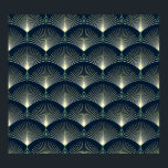 Elegant geometrisch: Blue Art Deco. Poster<br><div class="desc">Naadloos elegant geometrisch patroon. Blauwe art deco. Set van schattige huis planten in potten voor een charmante binnentuin. Abstracte waterverf achtergrond met geometrische vormen. Patroon,  blauw,  goudkleurig,  oosters,  achtergrond,  abstract,  textuur,  decor,  ,  illustratie,  wit,  cirkel,  zwart,  creatief,  naadloos,  golf,  geometrisch,  luxueus,  indisch,  stof</div>