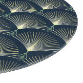 Elegant geometrisch: Blue Art Deco. Snijplank (Hoek)