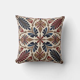 Elegant geometrisch botanisch patroon voor Art Dec Kussen