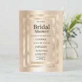 Elegant geometrisch champagne goud Vrijgezellenfee Kaart (Staand voorkant)