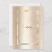 Elegant geometrisch champagne goud Vrijgezellenfee Kaart (Achterkant)