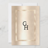 Elegant geometrisch champagnegoud Save the Date Kaart (Achterkant)