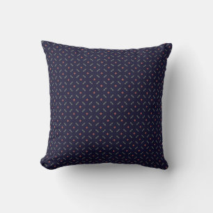 Elegant geometrisch diepblauw kussen