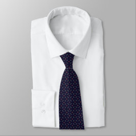 Elegant geometrisch donkerblauw stropdas