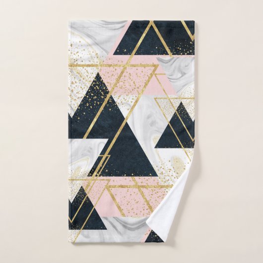 Elegant geometrisch en confetti golden design bad handdoek (Handdoek)