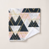 Elegant geometrisch en confetti golden design bad handdoek (Wasdoekje)