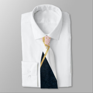 Elegant geometrisch en confetti golden design stropdas