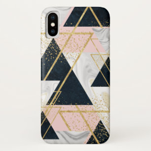 Elegant geometrisch en confettien gouden ontwerp Case-Mate iPhone case