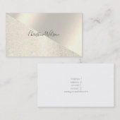 elegant geometrisch FAUX-metaal Visitekaartje (Voorkant / Achterkant)