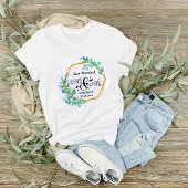 Elegant Geometrisch Goud Lijst met Eucalyptus Leav T-shirt