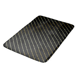 Elegant geometrisch goud patroon op zwart badmat