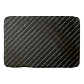 Elegant geometrisch goud patroon op zwart badmat (Voorkant)