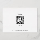 Elegant geometrisch goud sparen de Datum Folie Uitnodiging (Achterkant)