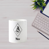 Elegant Geometrisch Initiaal Monogram A Koffiemok