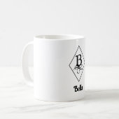 Elegant Geometrisch Initiaal Monogram B Koffiemok (Voorkant links)