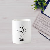 Elegant Geometrisch Initiaal Monogram B Koffiemok
