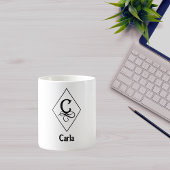 Elegant Geometrisch Initiaal Monogram C Koffiemok