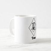 Elegant Geometrisch Initiaal Monogram D Koffiemok (Voorkant links)