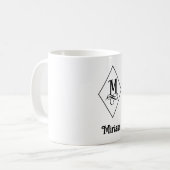 Elegant Geometrisch Initiaal Monogram M Koffiemok (Voorkant links)
