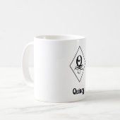 Elegant Geometrisch Initiaal Monogram Q Koffiemok (Voorkant links)