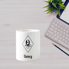Elegant Geometrisch Initiaal Monogram Q Koffiemok