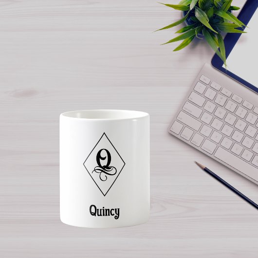 Elegant Geometrisch Initiaal Monogram Q Koffiemok