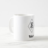 Elegant Geometrisch Initiaal Monogram R Koffiemok (Voorkant links)