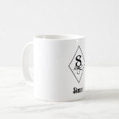 Elegant Geometrisch Initiaal Monogram S Koffiemok (Voorkant links)