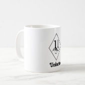 Elegant Geometrisch Initiaal Monogram U Koffiemok (Voorkant links)