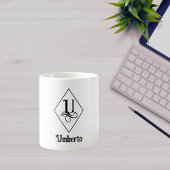 Elegant Geometrisch Initiaal Monogram U Koffiemok