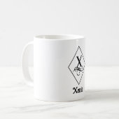 Elegant Geometrisch Initiaal Monogram X Koffiemok (Voorkant links)