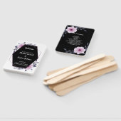 Elegant geometrisch lijst paarse bruiloft programm handwaaier (Niet-gemonteerd)