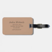 Elegant geometrisch marmeren stijl Bagagelabel (Achterkant horizontaal)