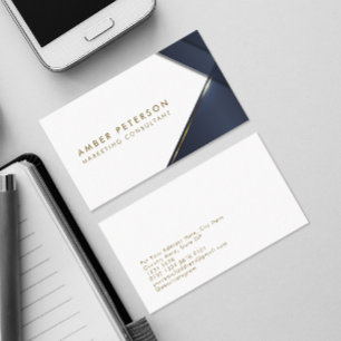 Elegant geometrisch Moderne Gold Line Profession Visitekaartje